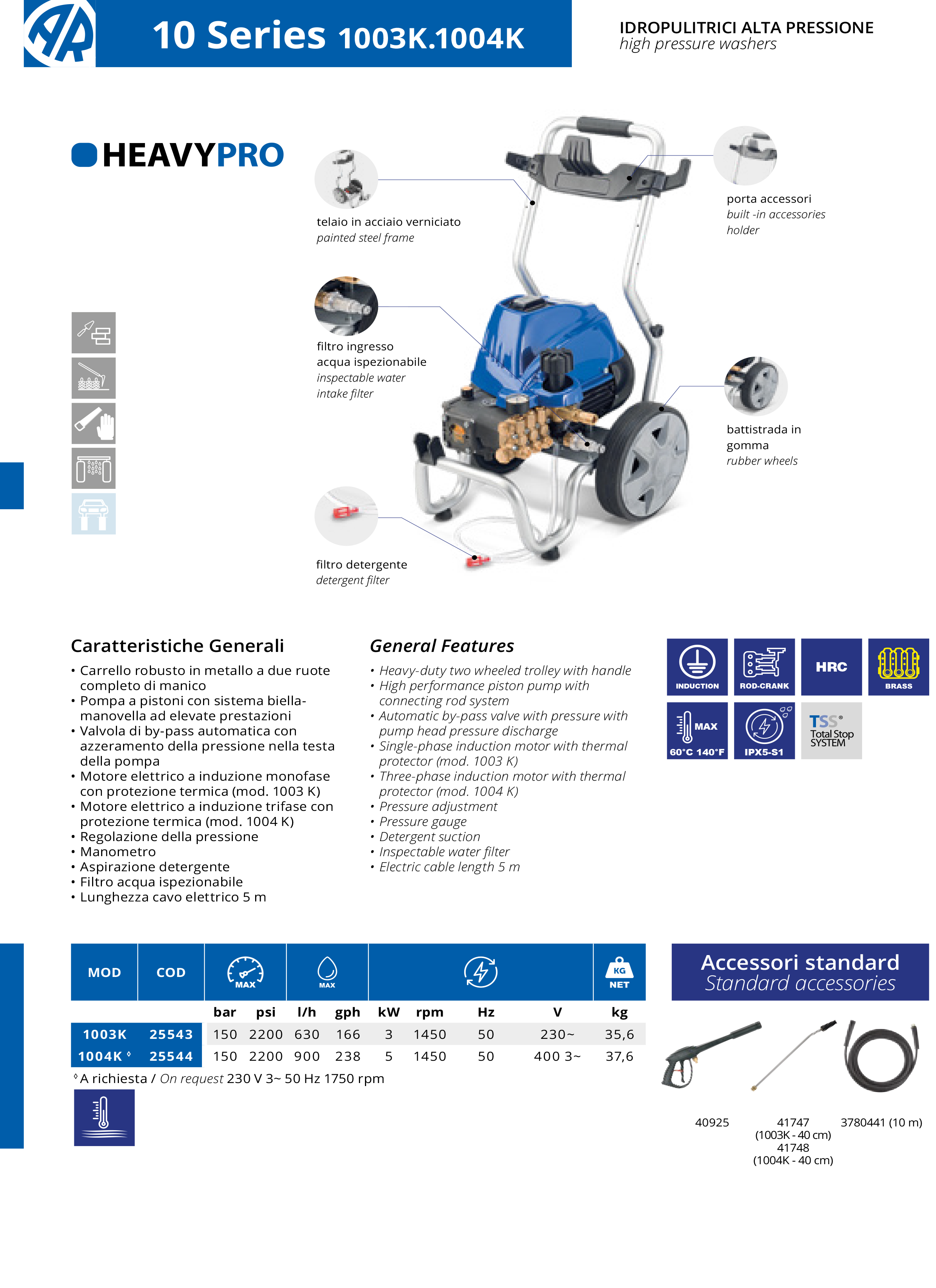 Augstspiediena mazgātājs AR Blue Clean Heavy PRO 1003K