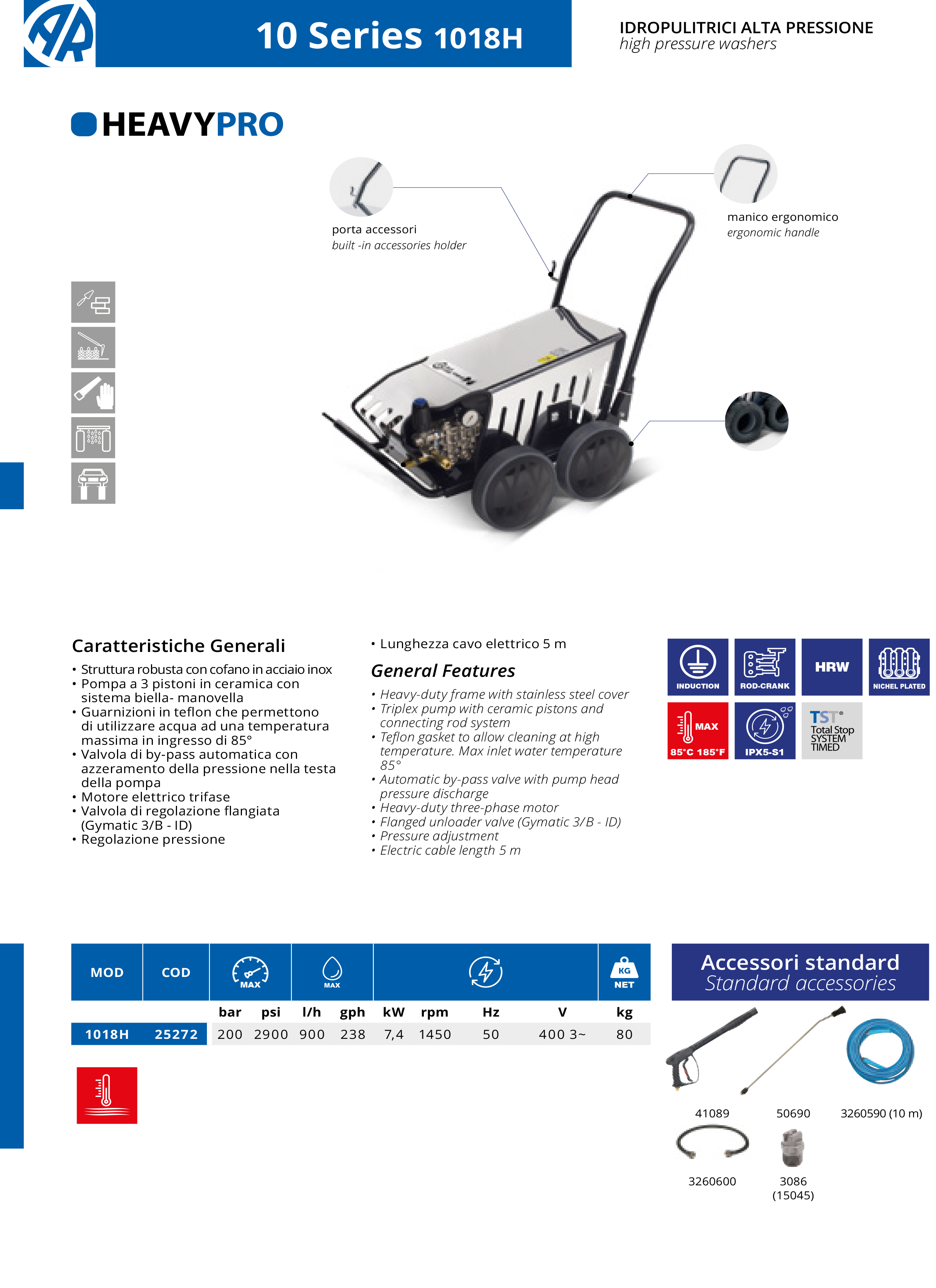 Augstspiediena mazgātājs AR Blue Clean Heavy PRO 1018H