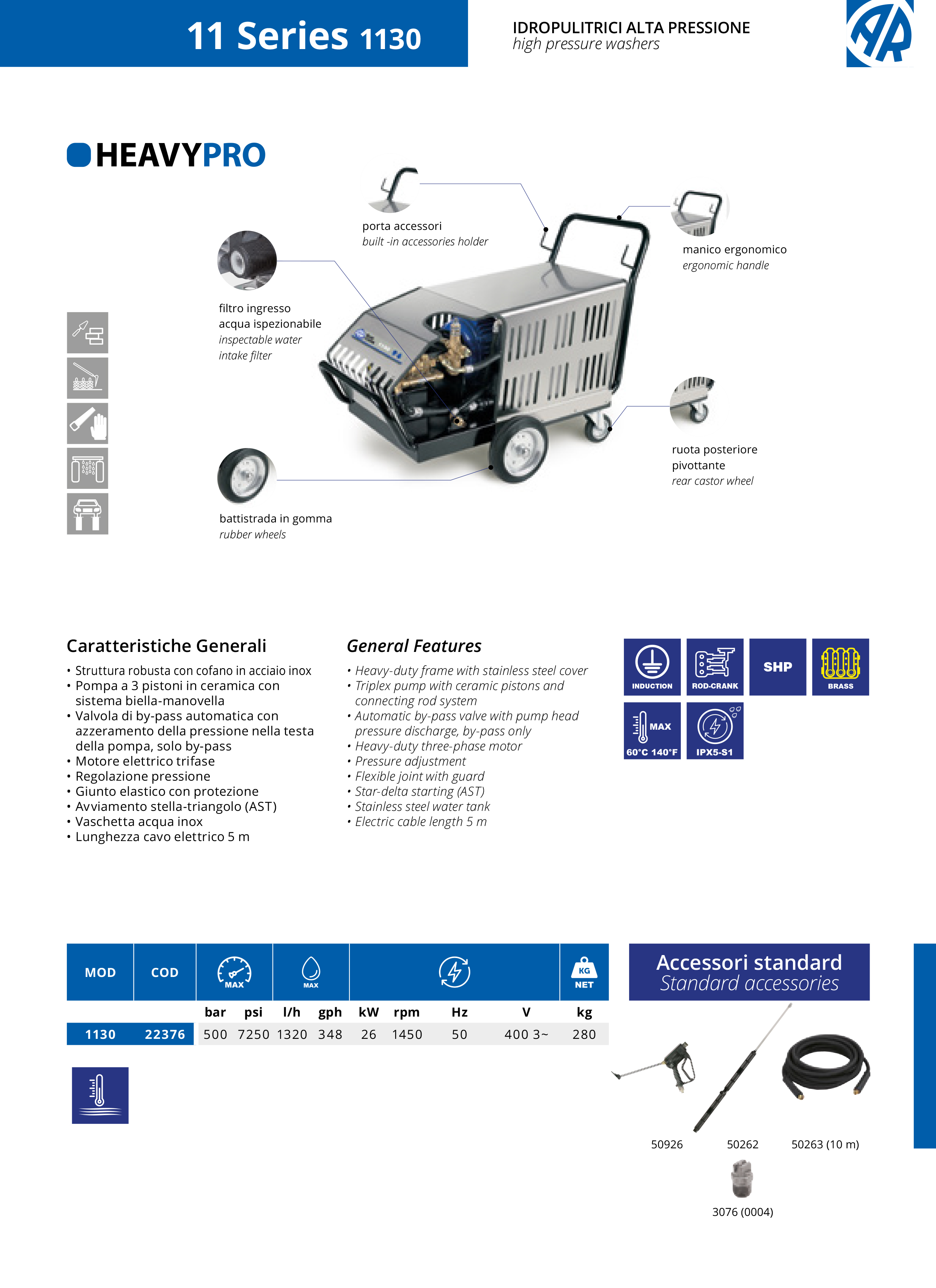 Augstspiediena mazgātājs AR Blue Clean Heavy Pro 1130