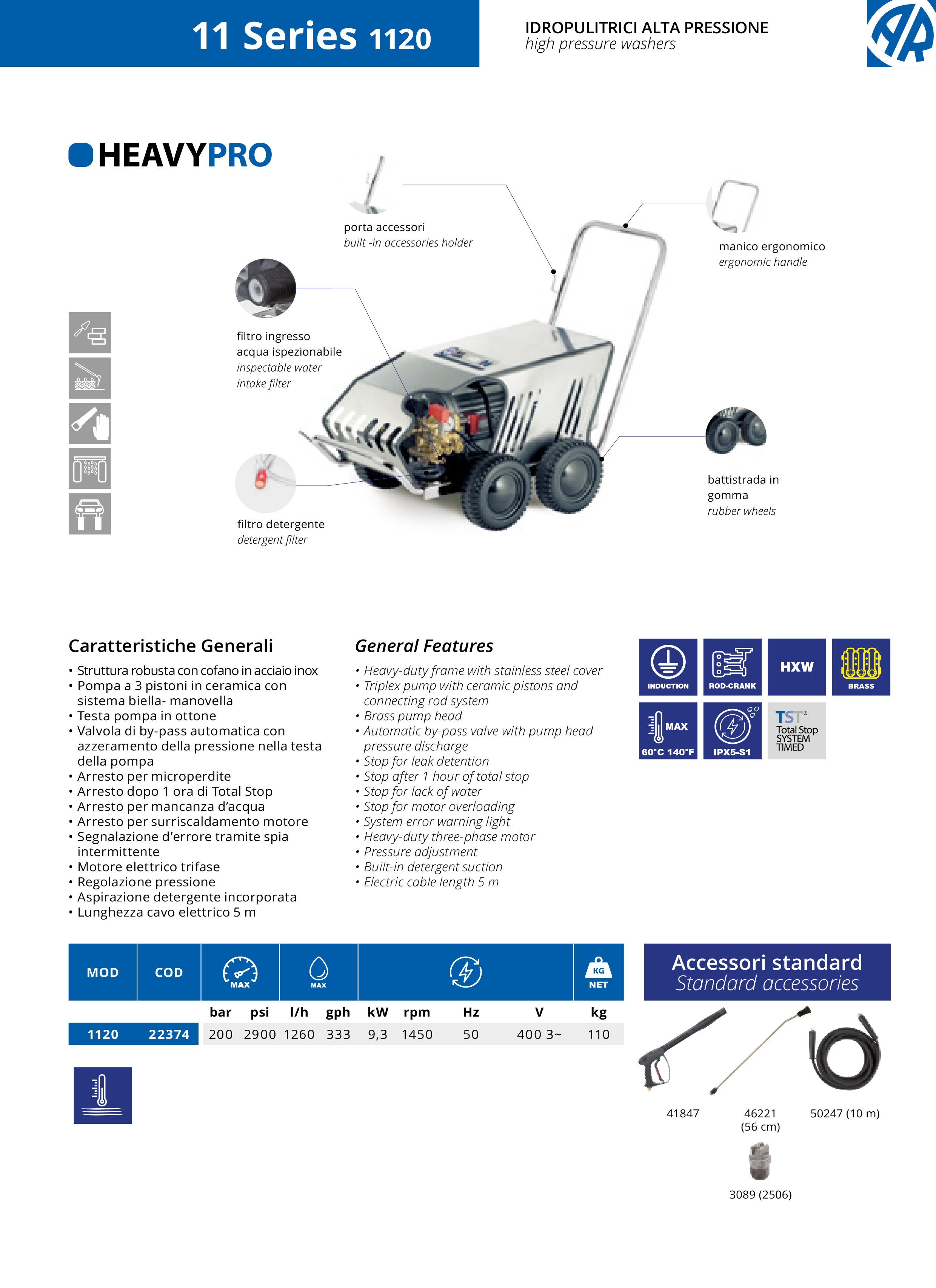 Augstspiediena mazgātājs AR Blue Clean Heavy Pro 1120