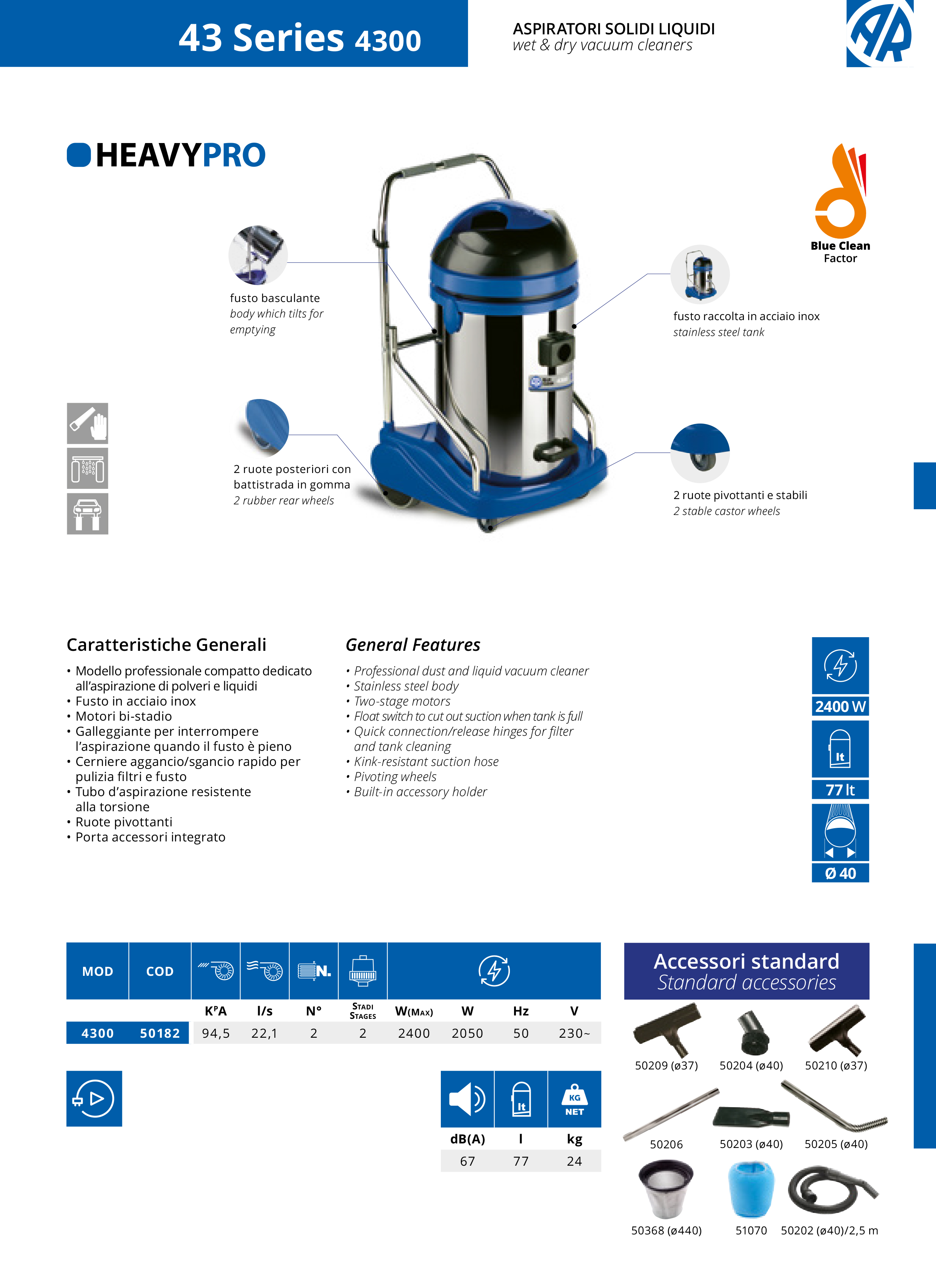 Putekļusūcējs AR Blue Clean Heavy PRO 4300