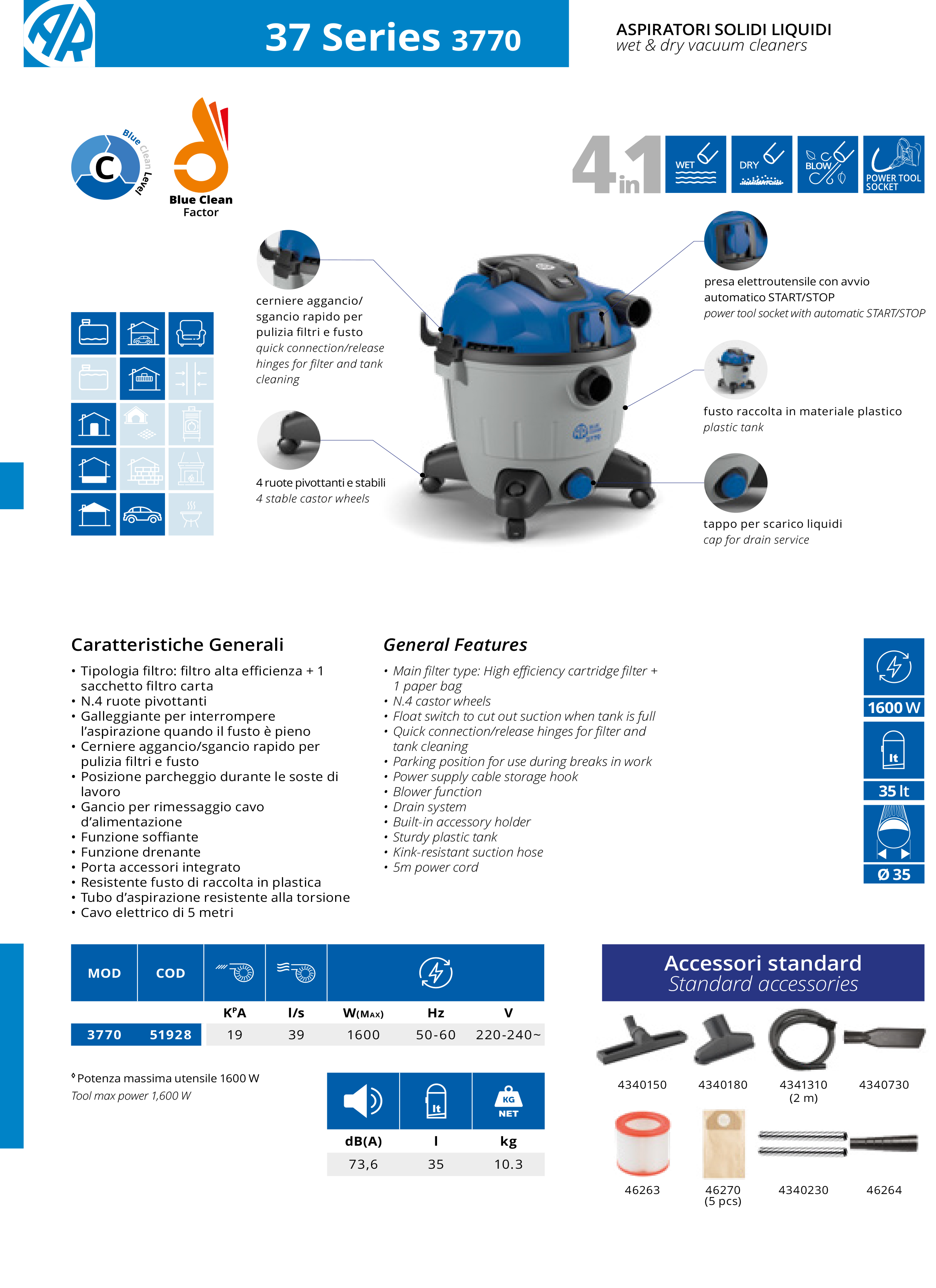 Putekļusūcējs AR Blue Clean 3770