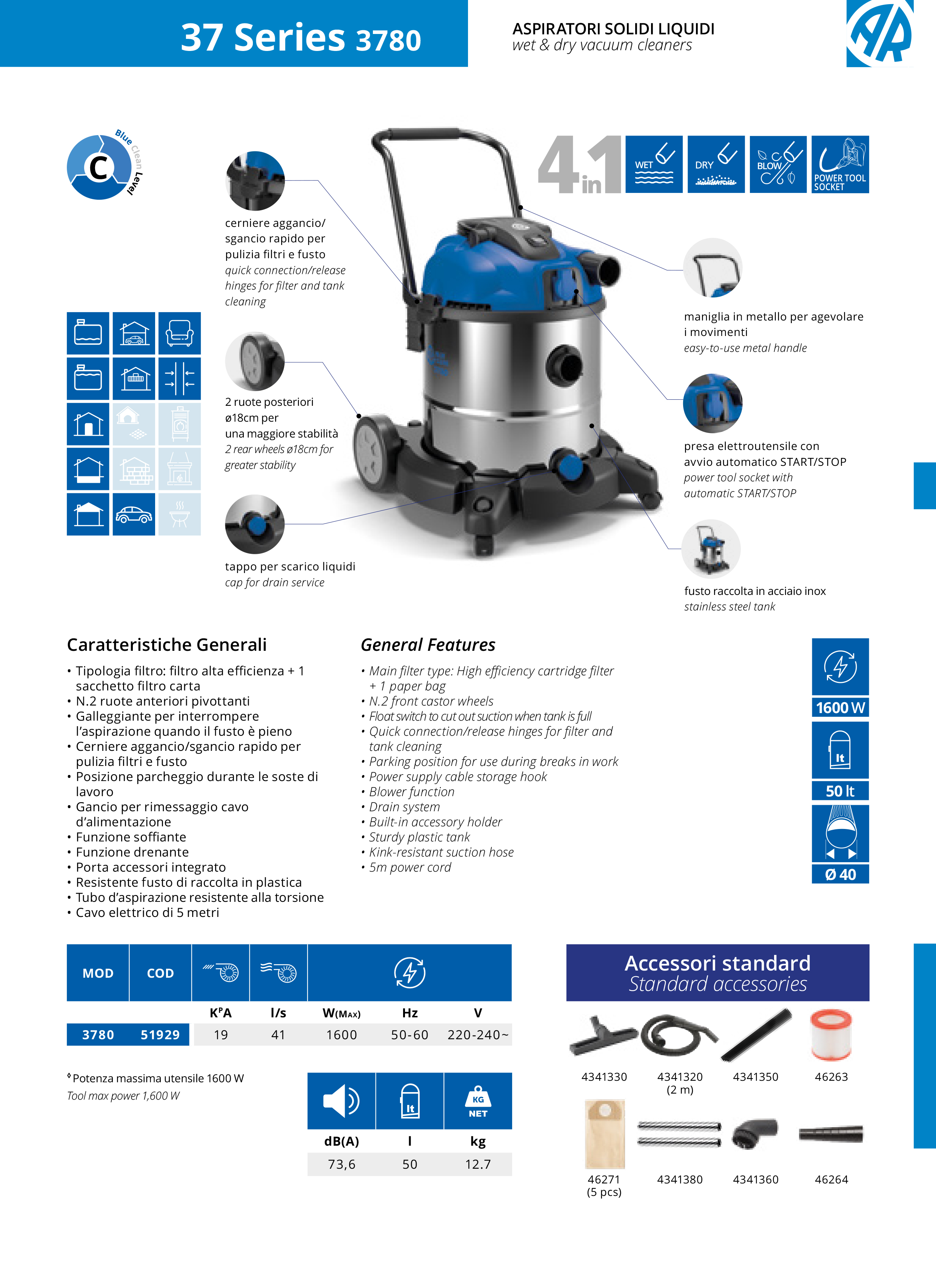 Putekļusūcējs AR Blue Clean 3780