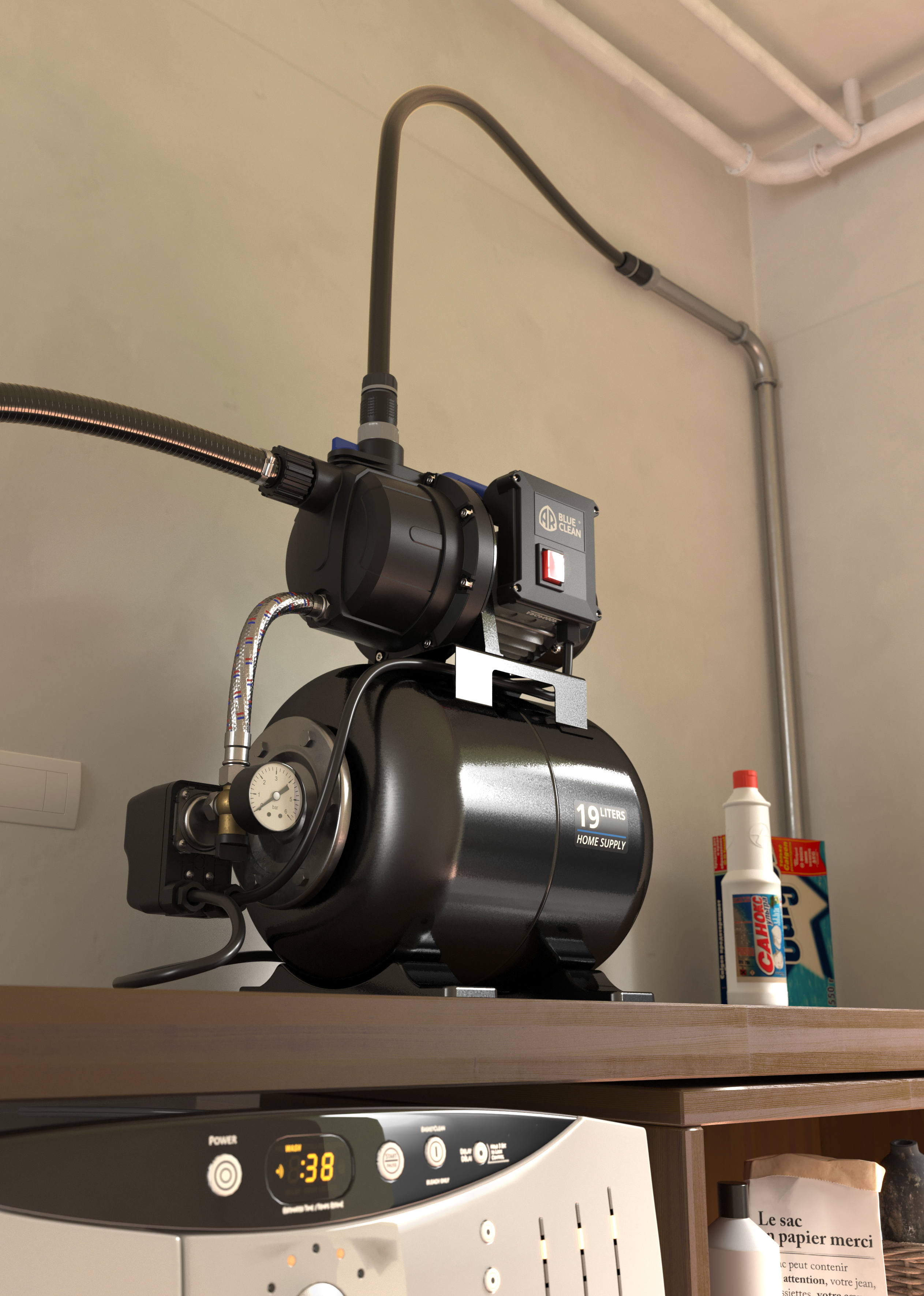 Ūdens sūknis pašsūcošais ar pastiprinātāju AR Blue Clean 600PB