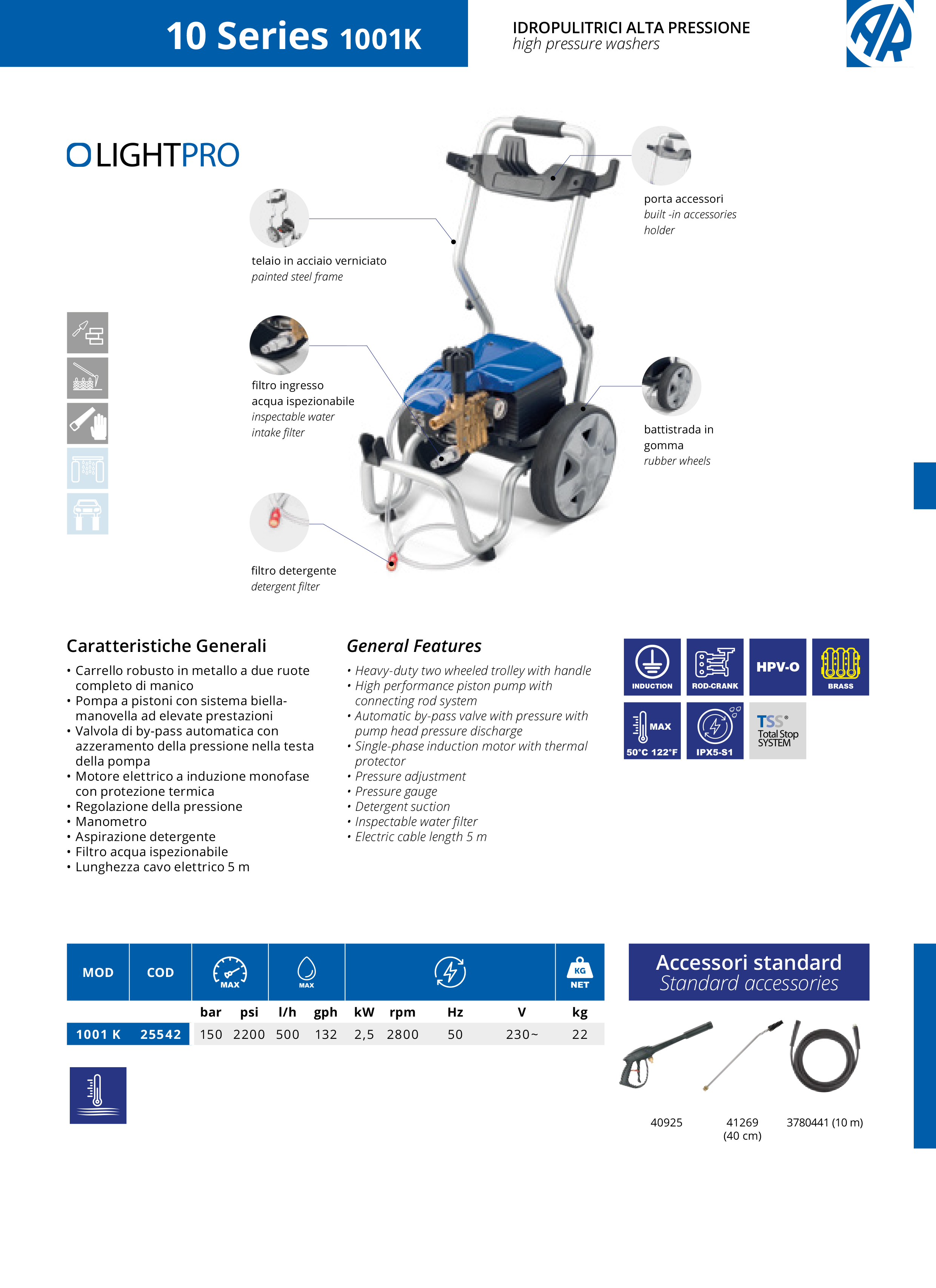 Augstspiediena mazgātājs AR Blue Clean Ligh Pro 1001K