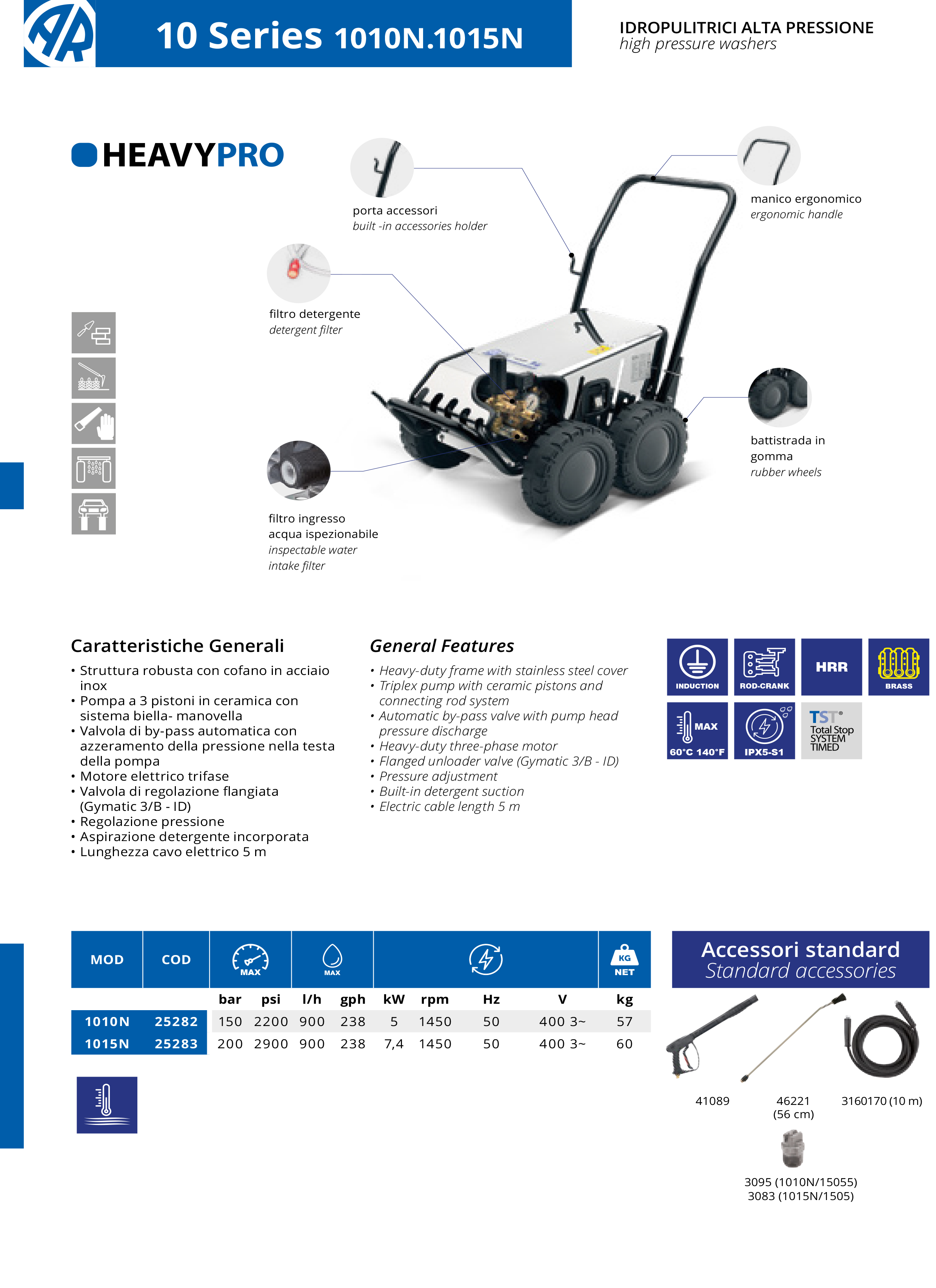 Augstspiediena mazgātājs AR Blue Clean Heavy PRO 1010