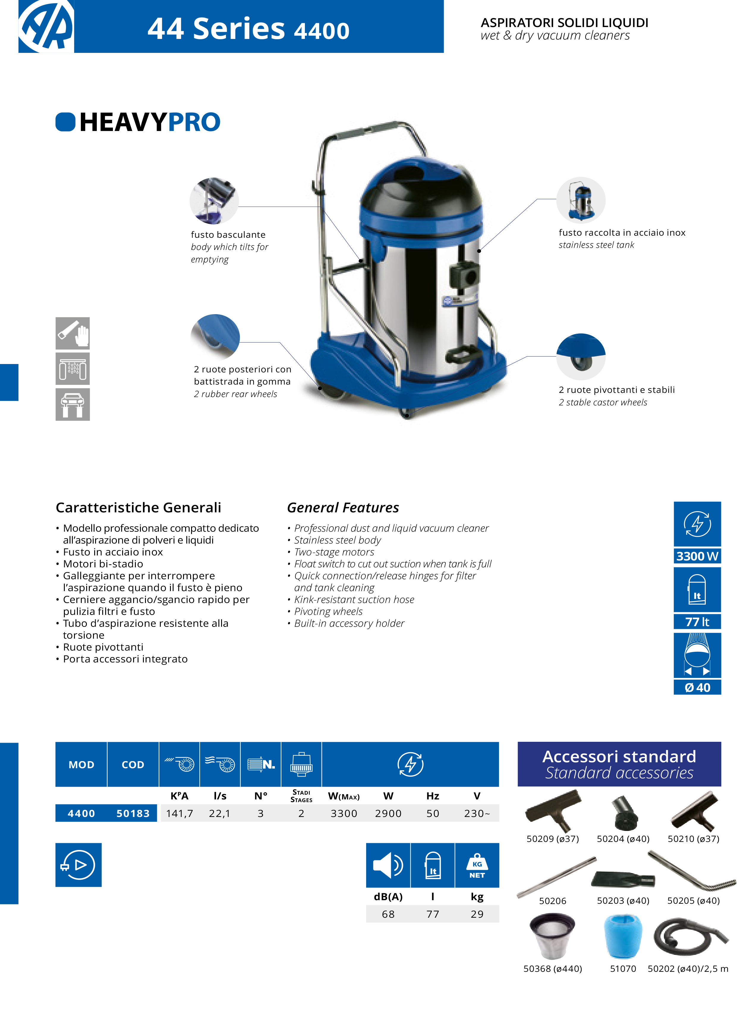 Putekļusūcējs AR Blue Clean Heavy PRO 4400